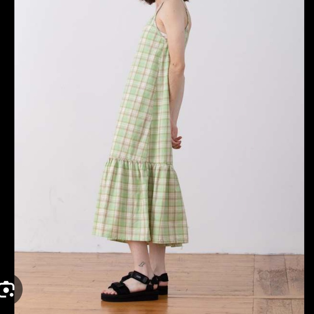 Never Fully Dressed Gingham plaid spring summer maxi dress